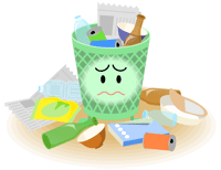 あふれるゴミ箱
